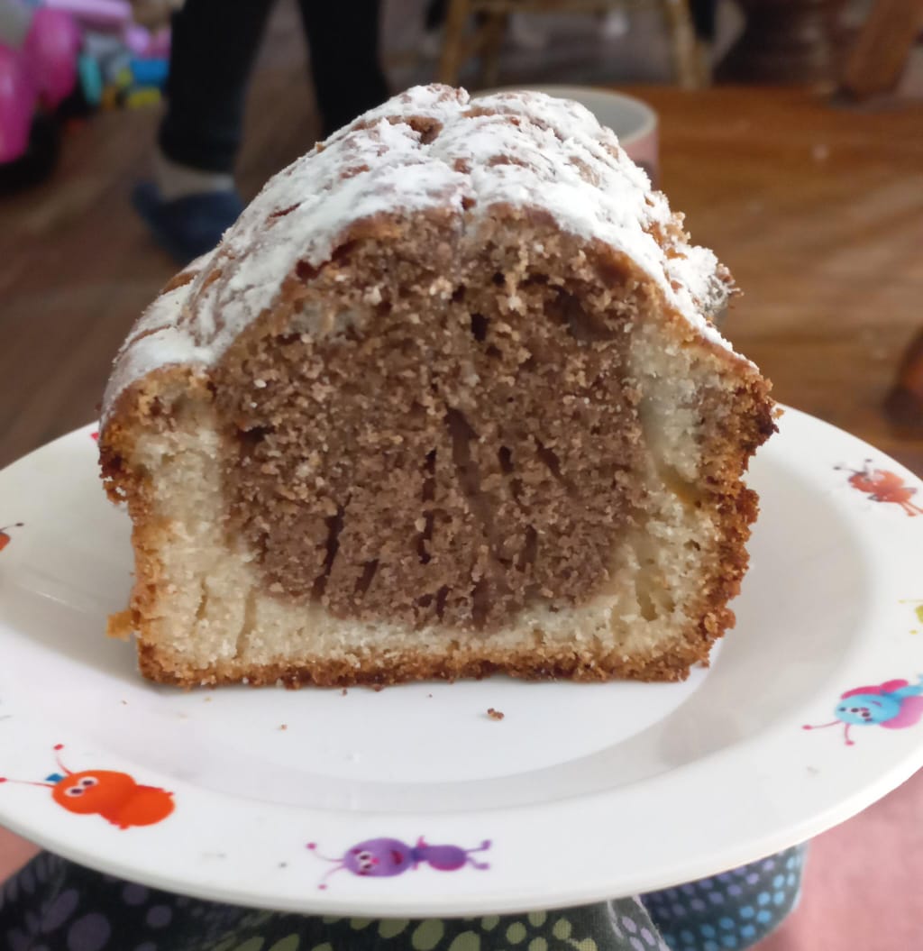 Budin casero marmolado